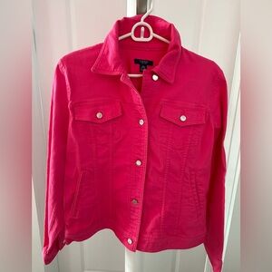 Classic, Vibrant Pink CHAPS Denim/Jean Jacket.